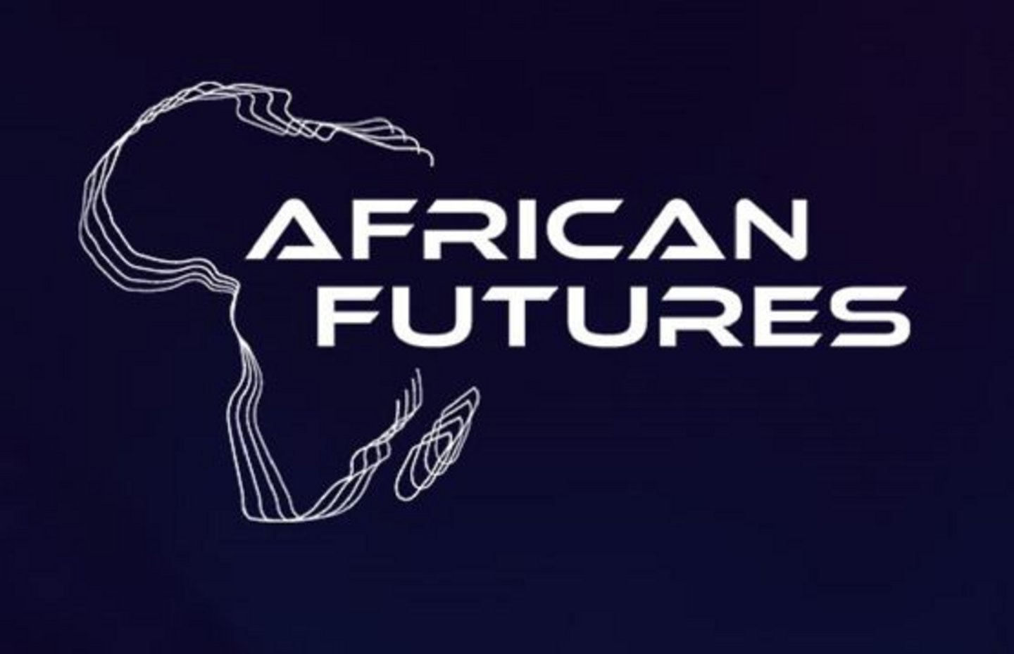 Weißes Logo auf dunkelblauem Hintergrund: African Futures