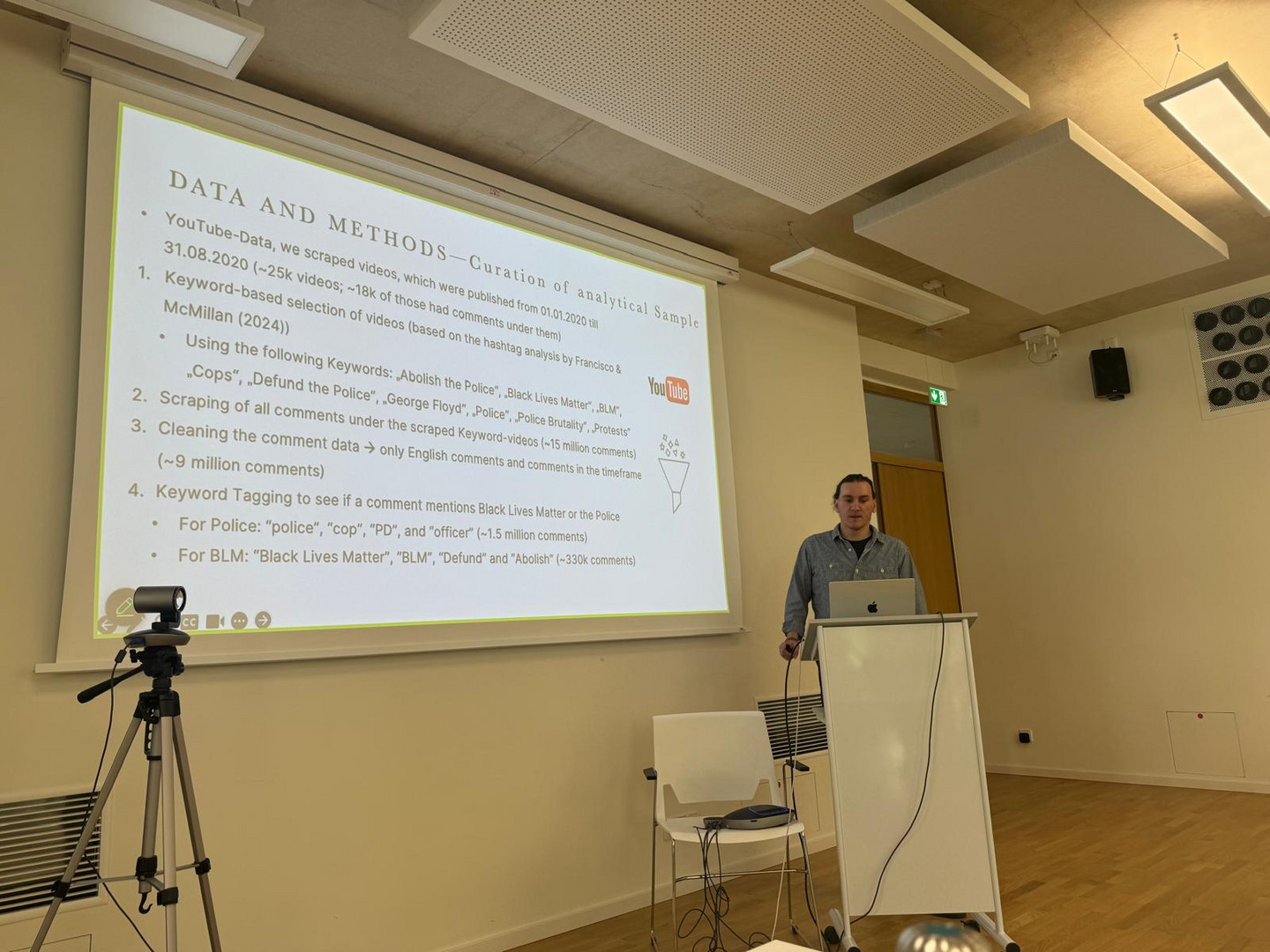 Person giving a presentation