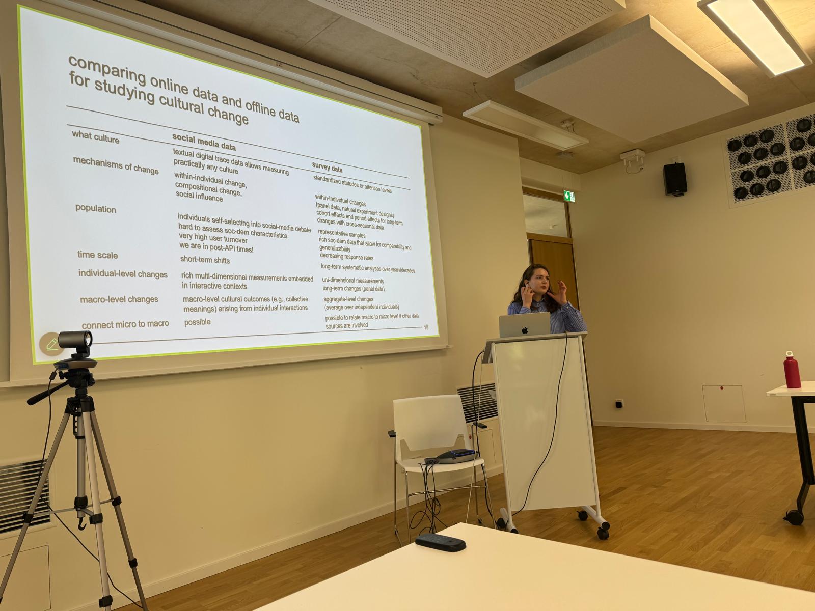Person giving a presentation