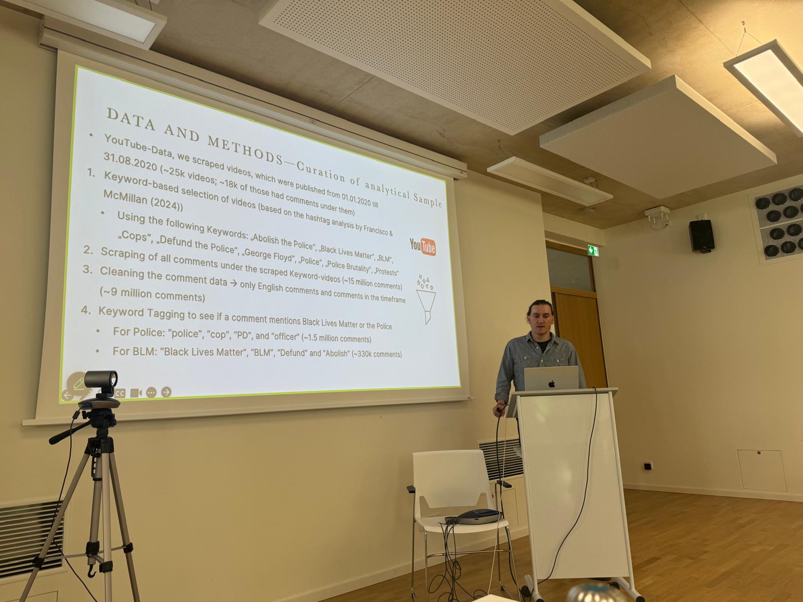 Person giving a presentation