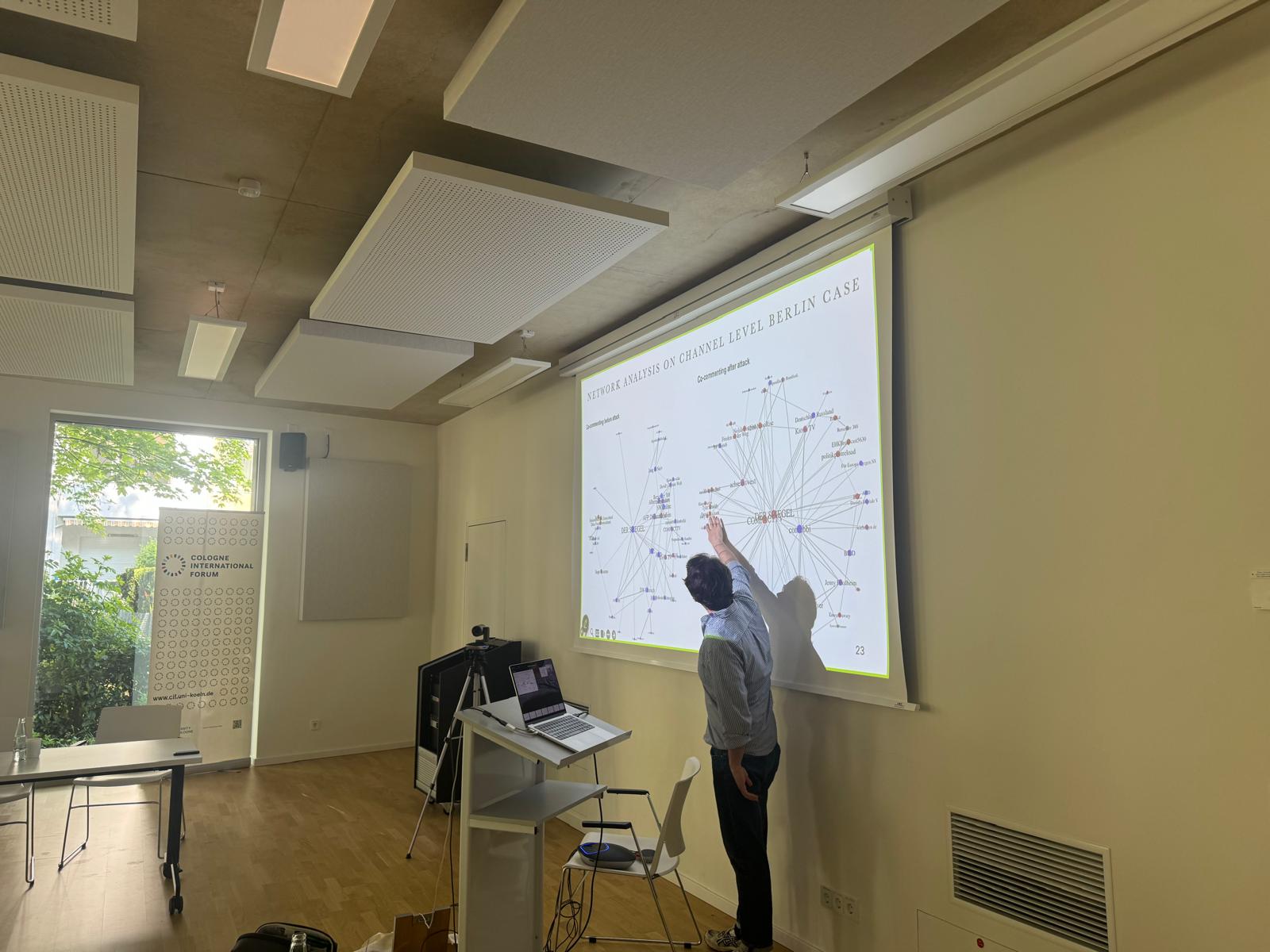 Person giving a presentation
